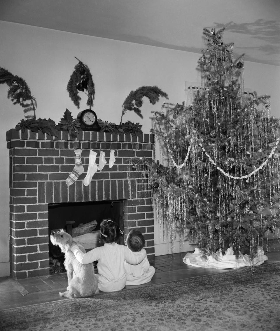 Waiting for santa in California, ca. 1949.