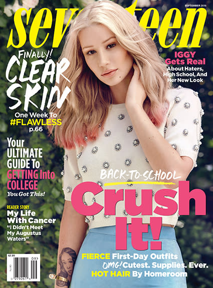 Iggy Azalea is getting real about going under the knife. In a new interview with <em>Seventeen</em> magazine, the 25-year-old "Fancy" rapper doesn't deny reports that she got a nose job. In March, she admitted to getting breast implants in a <em>Vogue</em> interview, and reportedly got both a nose augmentation and a chin implant a few months after that. The Australia native did look noticeably different at the 2015 Billboard Awards in May, as compared to earlier pictures of her from as late as March. "I'm not denying it. Denying it is lame," Iggy tells the magazine when asked point-blank if she got a nose job. "I don’t think you should be ashamed if you made a change to yourself, which is why I've spoken about the changes I’ve made, like with my breasts." <strong>WATCH: Iggy Azalea Reportedly Got a Nose Job, Chin Implant Before Billboard Music Awards</strong> She further admits that there are "things that [she] didn't like about herself" that she's "changed through surgery." "There are [also] other things I dislike but I've learned to accept," she says. "It’s important to remember you can’t change everything. You can never be perfect." Seventeen "Your perception of yourself can change a lot over time, so I think it's important to wait and make sure it's the right choice," she further cautions. "Plastic surgery is an emotional journey. It's no easy feat to live with your flaws and accept yourself -- and it's no easy feat to change yourself. Either way you look at it, it’s a tough journey." Obviously, she still feels the pressure of always looking her best. "It's hard to be a woman in 2015 with social media," she shares. "There's so much more emphasis on taking pictures of ourselves and the 'likes' or people commenting on them. There's a lot more pressure to look beautiful. Some days I just want to look like s**t and feel okay with that." Seventeen Iggy has certainly had a year full of ups and downs. In May, she canceled her Great Escape Tour to the disappointment of plenty of her fans, but she also got engaged to NBA star Nick Young in June. "Mentally, to be honest with you, I just feel I deserve a break," she told <em>Seventeen</em> candidly in June about her tour cancellation. "I've been going non-stop for the past two years, nearly every single day. ... It's very emotionally draining to be on all the time and going all the time, planning all the time. It's a lot, and it's tough. I need a break from everything to just enjoy what I worked so hard for, and I don't really feel like I've had a chance to do that." But when ET caught up with the star in February, she stressed that she was grateful for all of her career success. "I couldn't have asked for anything different to happen this year," Iggy said. "Everything that I could've ever wanted in my career I've been given the opportunity and to have. ... I'm just so grateful." <strong>NEWS: Iggy Azalea Blames Criticisms on Being a Woman</strong> Watch below: