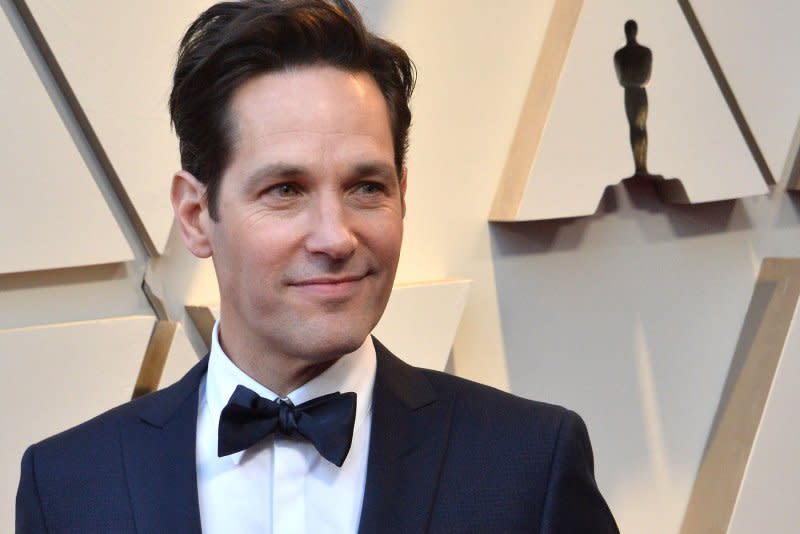 Paul Rudd arrives on the red carpet for the Academy Awards at the Dolby Theatre in the Hollywood section of Los Angeles in 2019. File Photo by Jim Ruymen/UPI