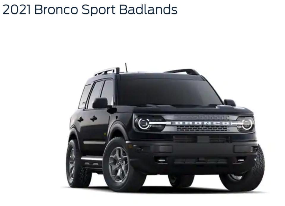 2021 Ford Bronco.