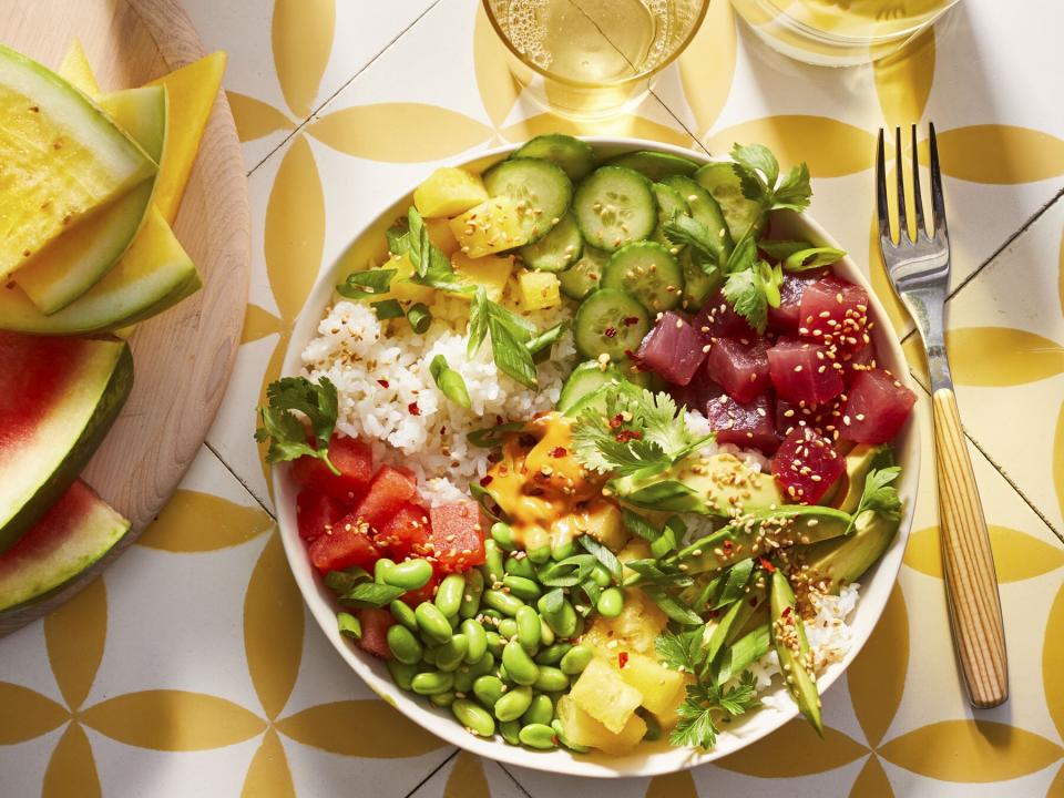 Tuna-and-Watermelon Poke Bowls