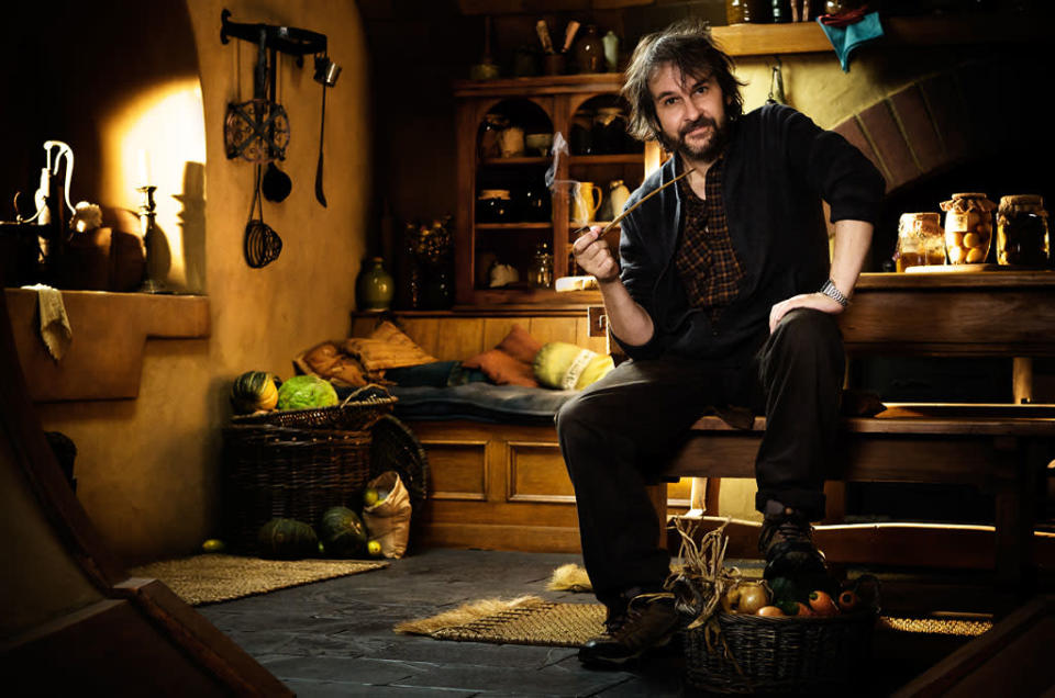 Director Peter Jackson on the set of New Line Cinema's "The Hobbit: An Unexpected Journey" - 2012