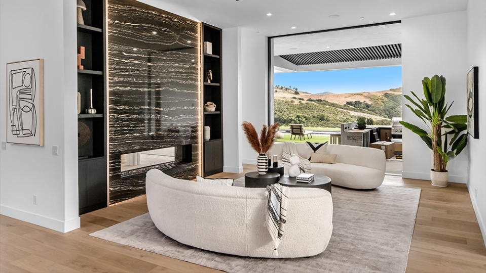 The indoor-outdoor living room.