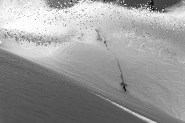 Julian Carr goes deep during a classic Taos storm<p>Photo: Liam Doran</p>