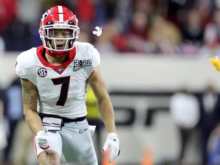 Calabasas High School graduate Jermaine Burton announced on Sunday his transfer from the University of Georgia to the University of Alabama. (Getty Images)