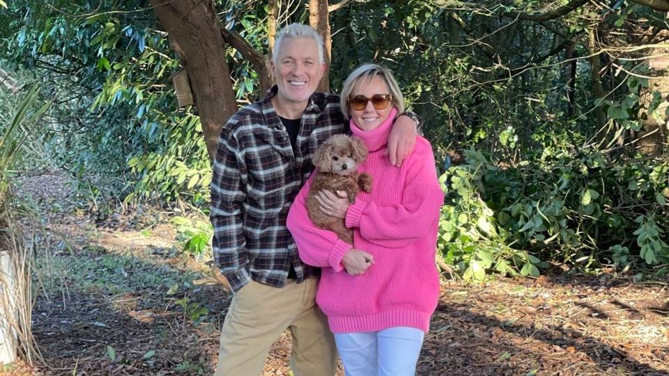 Martin Kemp and Shirlie Kemp with their dog at the gorgeous home