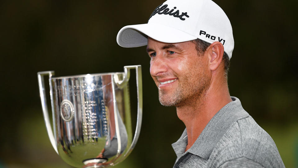 Pictured here, Adam Scott with the trophy after winning the 2019 Australian PGA Championship.