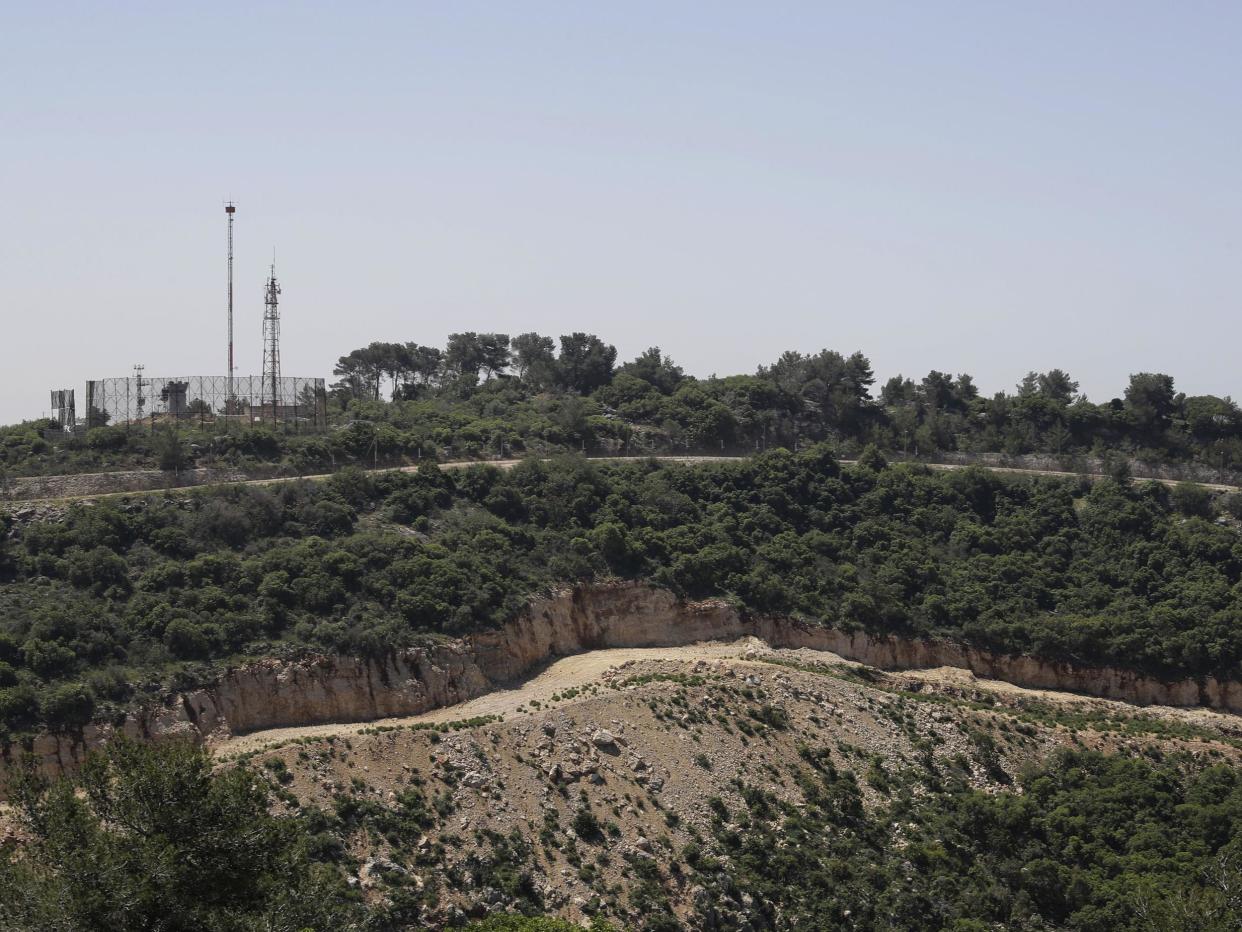 The Israeli-Lebanese border seen from the Lebanese side: Getty Images/AFP