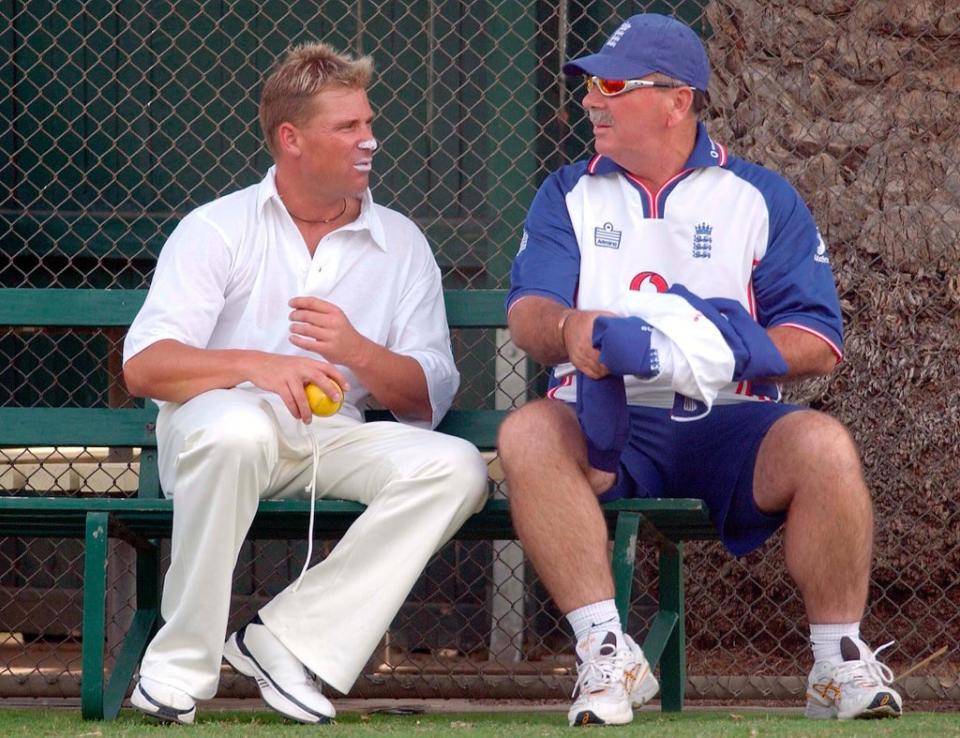 Marsh, right, was an England selector when Shane Warne and the Australia team visited for the 2005 Ashes (Rebecca Naden/PA) (PA Archive)