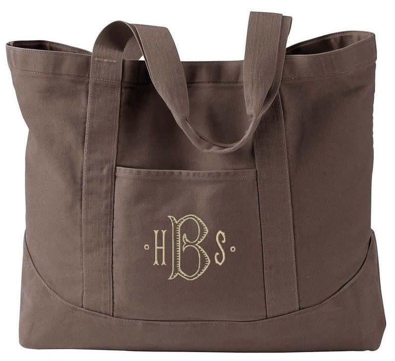 29) Monogrammed Tote Bag