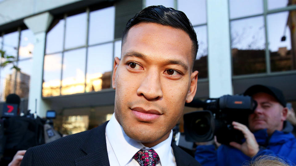 Israel Folau is attempting a return to Rugby League playing for Tonga. (Getty Images)