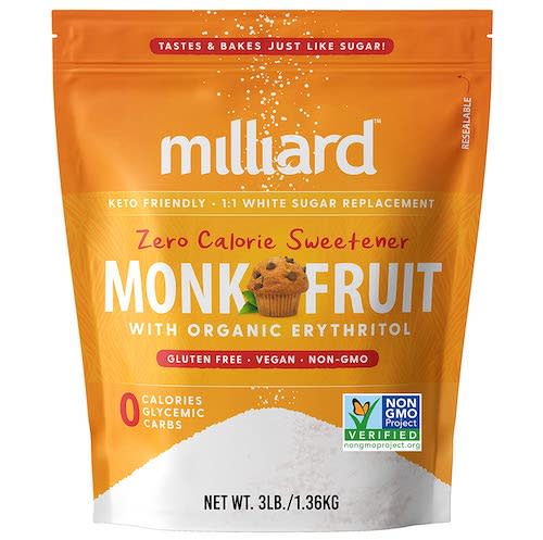 Milliard Monk Fruit Sweetener with Erythritol