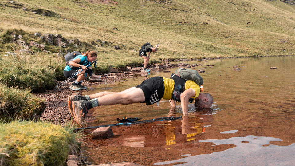 Dragon's Back competitors take the opportunity to cool off