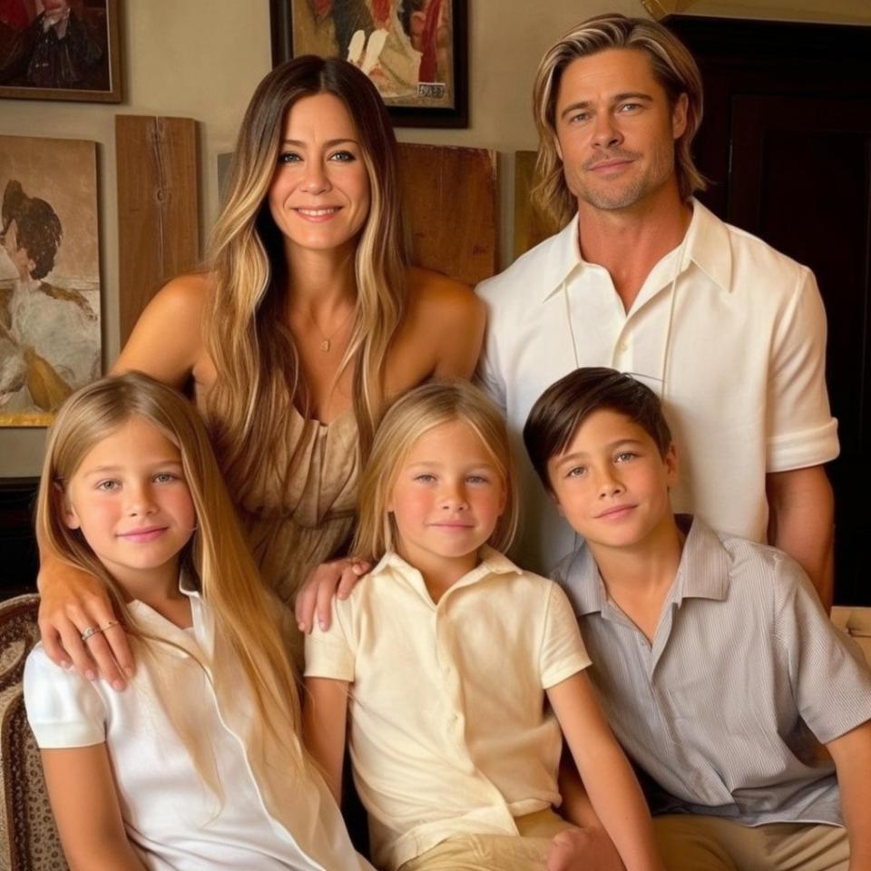 Critics have called the portrait of Brad Pitt and Jennifer Aniston “disrespectful.” Instagram/mrpomeroyj_ai