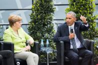 Obwohl er kein aktiver Politiker mehr ist, mischt Obama noch immer in der Politik mit. So trat er im Mai 2017 an der Seite von Bundeskanzlerin Angela Merkel beim Evangelischen Kirchentag in Berlin auf, um unter anderem Fragen der politischen Ethik zu diskutieren. (Bild: Emmanuele Contini/NurPhoto via Getty Images)