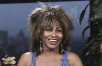 FILE - Tina Turner is shown during an interview for NBC'TV "Friday Nite Videos" at the Essex House Hotel in New York on Sept. 14, 1984. Turner, died May 24, 2023. (AP Phot/Richard Drew)