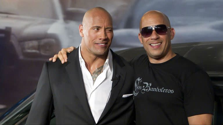 Dwayne Johnson y Vin Diesel, cómodos en la cabecera del ranking