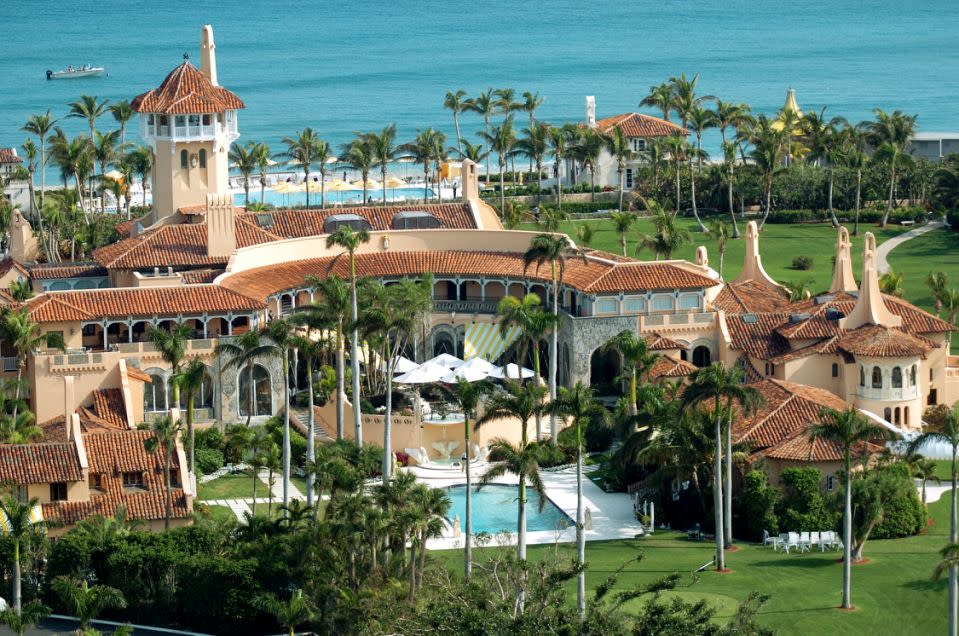 Imagen aérea de Mar-a-Lago en Palm Beach, Florida (John Roca / NY Daily News Archive a través de Getty Images).