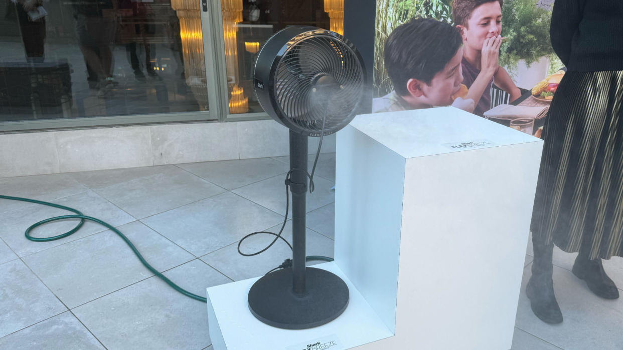  Shark FlexBreeze fan on a pedestal. 