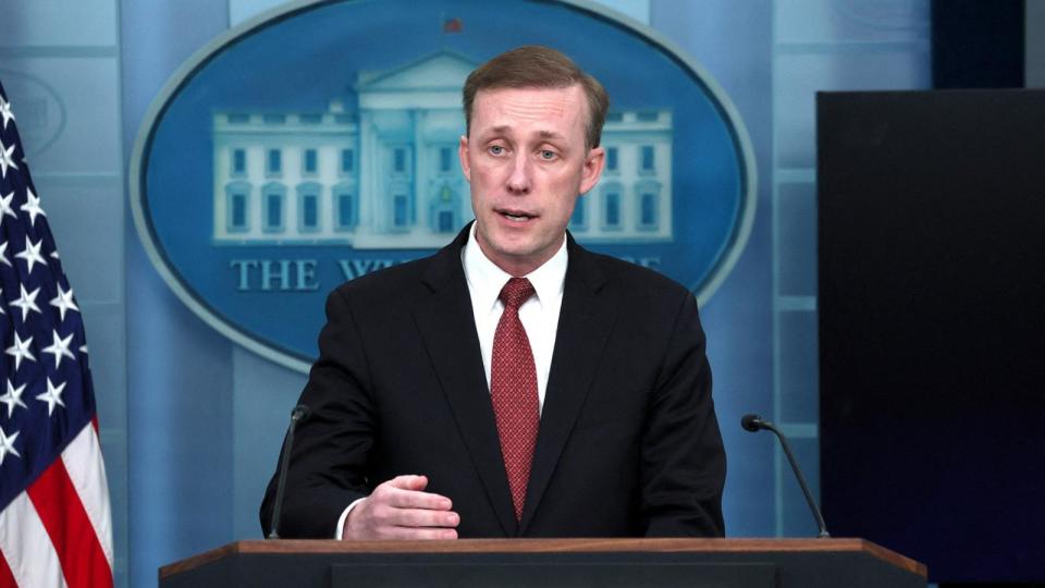 PHOTO: In this May 22, 2024, file photo, National Security Advisor Jake Sullivan speaks during a press briefing at the White House in Washington, D.C. (Leah Millis/Reuters, FILE)