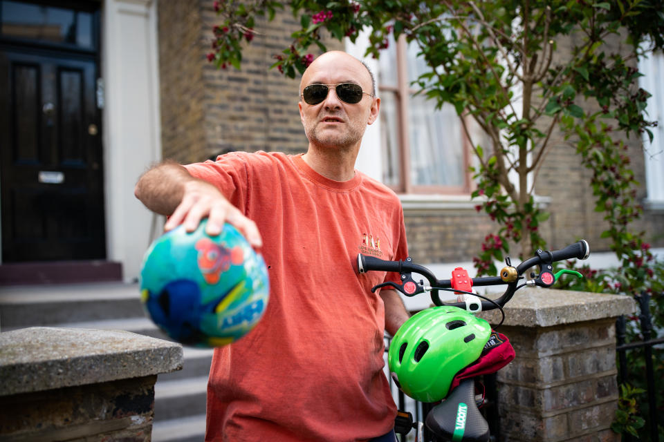 Prime Minister Boris Johnson's senior aid Dominic Cummings leaves his north London home, as lockdown questions continue to bombard the Government with the Prime Minister facing pressure to sack his closest aide after it emerged that he travelled to his parents' home despite coronavirus-related restrictions.