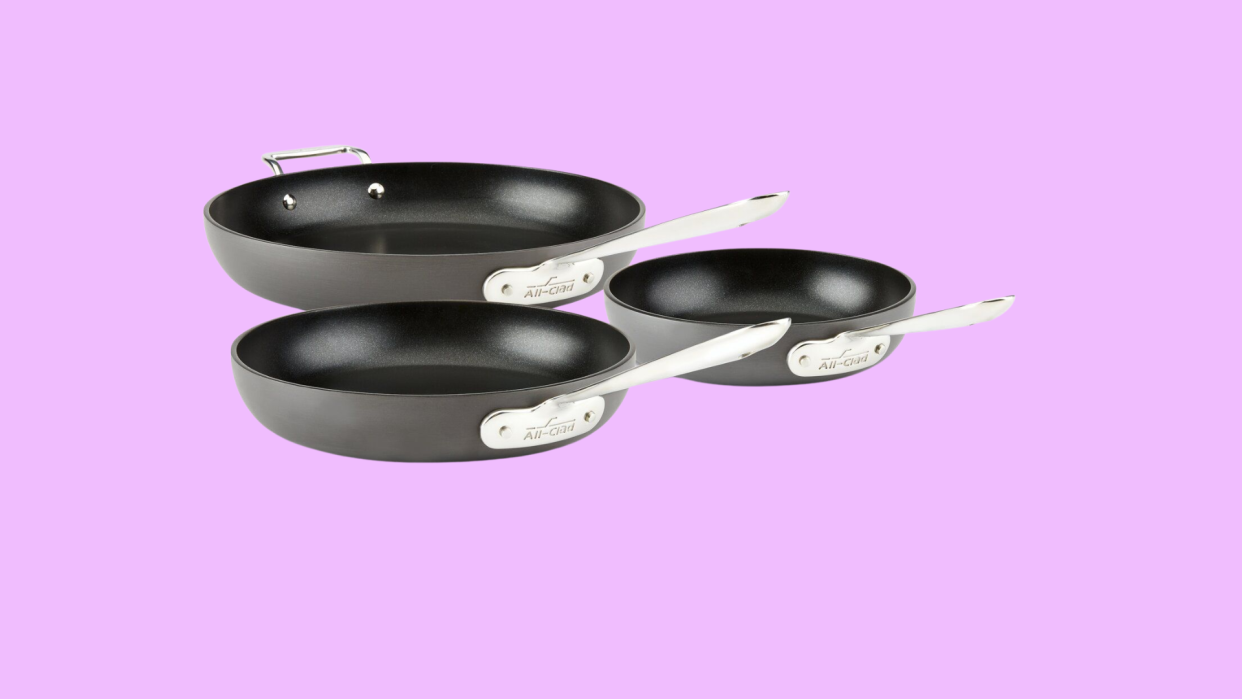 This three-piece All-Clad fry pan set can replace your old pans.