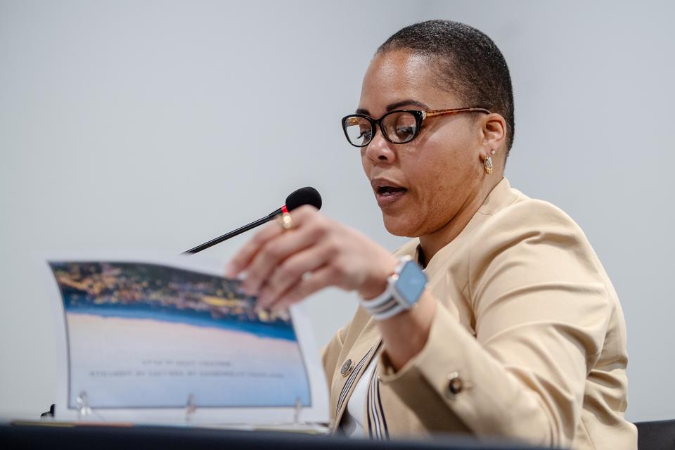 Monique Pierre, president and CEO of the Housing Authority of the City of Asheville, at a HACA meeting, April 24, 2024.
