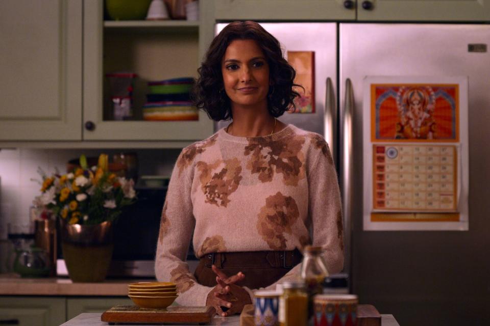 never have i ever poorna jagannathan as nalini vishwakumar in episode 405 of never have i ever cr courtesy of netflix © 2023