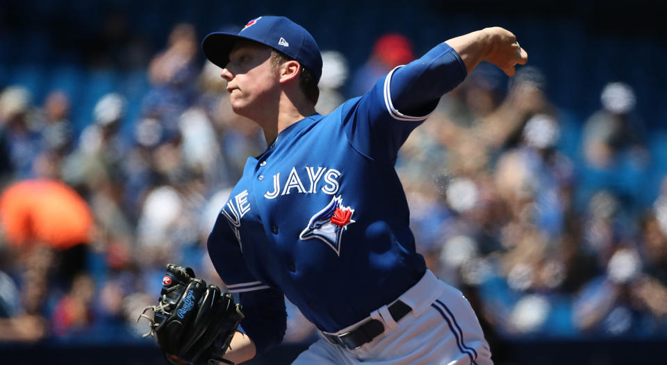 Ryan Borucki had to face the deadliest righty duo in baseball on Sunday. (Tom Szczerbowski/Getty Images)