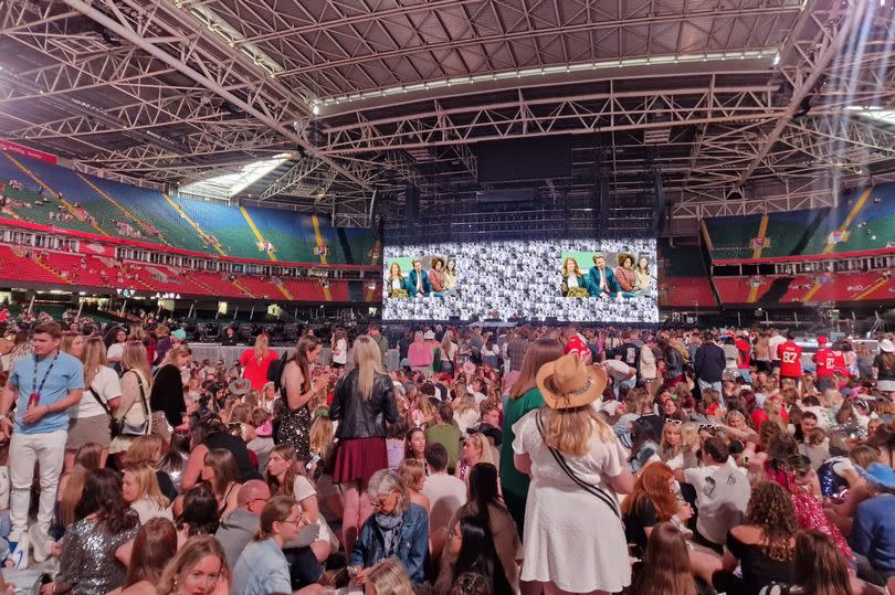 A view from inside the stadium at Taylor Swift