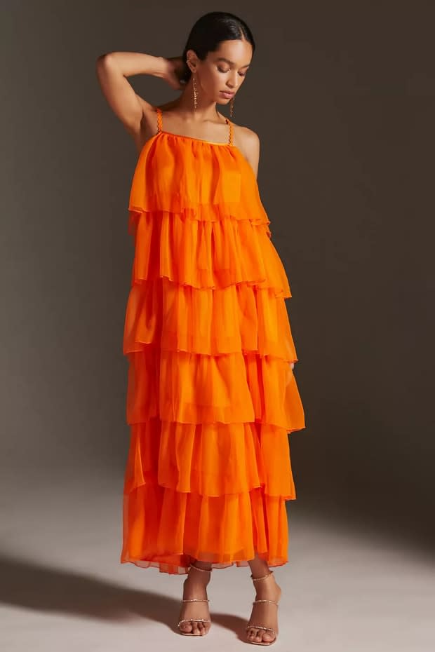 <p>Payal Jain Tiered Tulle Maxi Dress, $248, <a href="https://rstyle.me/+Ng5ky2lsbT-NHnciNCxJMA" rel="nofollow noopener" target="_blank" data-ylk="slk:available here;elm:context_link;itc:0;sec:content-canvas" class="link ">available here</a> (sizes 00-16)</p>