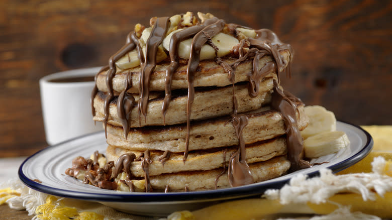 Nutella pancakes with fruit