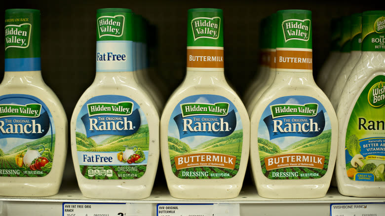 ranch bottles on store shelf