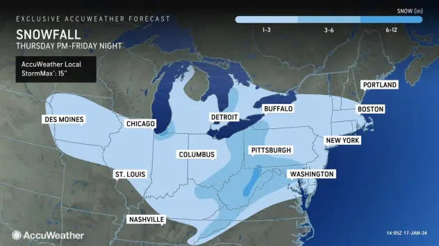 South-central Pennsylvania is expected to see more snow Thursday into Friday.