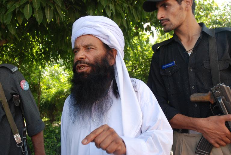 Pakistani cleric Mullah Ilyas Qadri speaks with AFP at a police station in Haripur on July 19, 2014