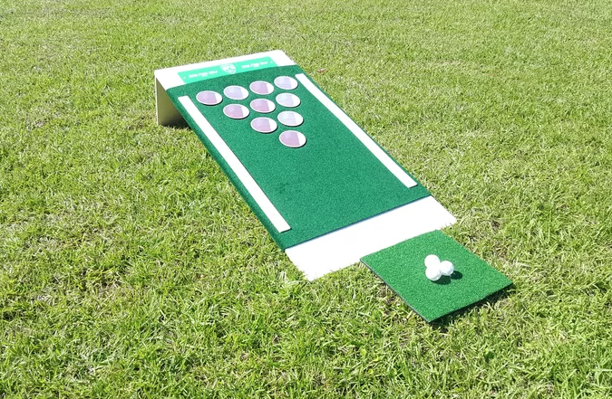 2' x 4' The Original Backyard Single Golf Solid Wood Cornhole Board (Photo: Wayfair)