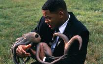 "Herzlichen Glückwunsch ... es ist ein ... Tintenfisch." So überrascht wie Jay (Will Smith) hat in der Filmgeschichte wohl noch nie jemand auf eine Geburt reagiert! (Bild: 1997 Columbia Pictures Industries, Inc. / Sony Pictures Entertainment 2019)