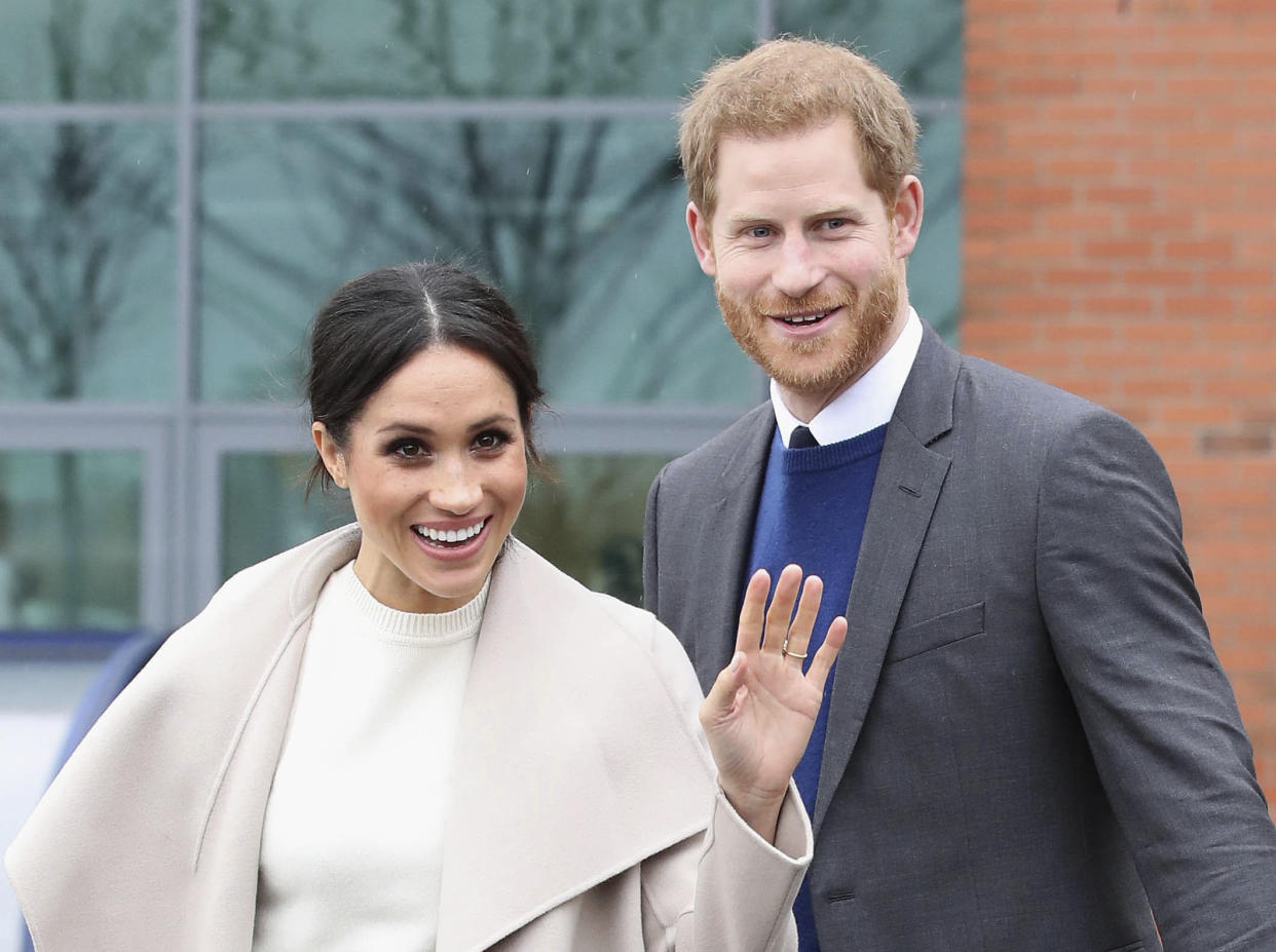MAY 6th 2022: Prince Harry The Duke of Sussex and Meghan Markle The Duchess of Sussex will attend the Platinum Jubilee celebrations for Queen Elizabeth II but they are not invited onto the Buckingham Palace balcony with The Royal Family. - File Photo by: zz/KGC-178/STAR MAX/IPx 2018 3/23/18 Prince Harry and Meghan Markle are seen on March 23, 2018 during their visit to Northern Ireland.