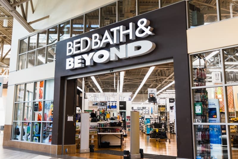 Bed Bath & Beyond store entrance at the Great Mall in South San Francisco Bay Area.