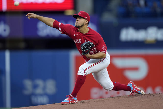 Tampa Bay Rays' JT Chargois pitches to the Toronto Blue Jays