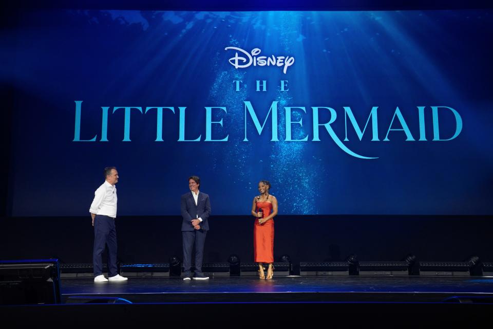 The Little Mermaid Disney's live action remake Sean Bailey, Rob Marshall, and Halle Bailey