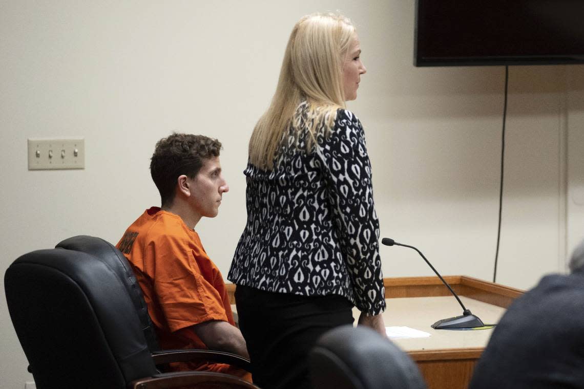 Public defender Anne Taylor, right, is the lead attorney in Moscow homicide suspect Bryan Kohberger’s defense team. (AP Photo/Ted S. Warren, Pool)