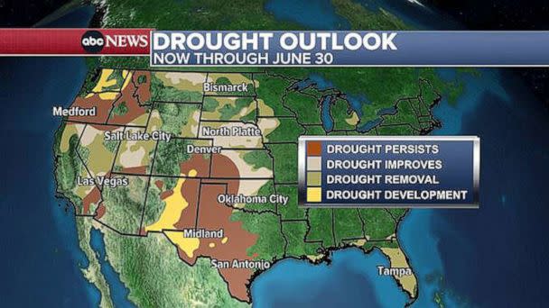 PHOTO: Drought Outlook Map (ABC News)