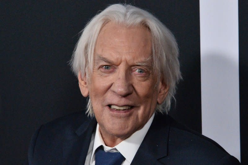 Donald Sutherland starred as Coriolanus Snow in "The Hunger Games," "Catching Fire" and "Mockingjay" Part 1 and 2. File Photo by Jim Ruymen/UPI