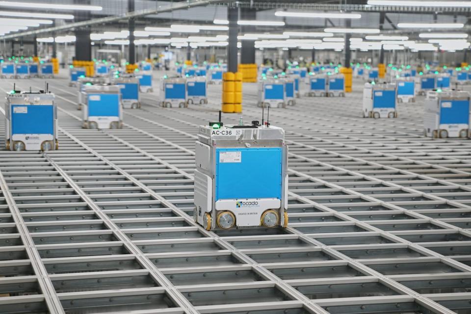 Kroger and Ocado's new customer fulfillment center – an automated warehouse facility with digital and robotic capabilities, also known as a “shed."