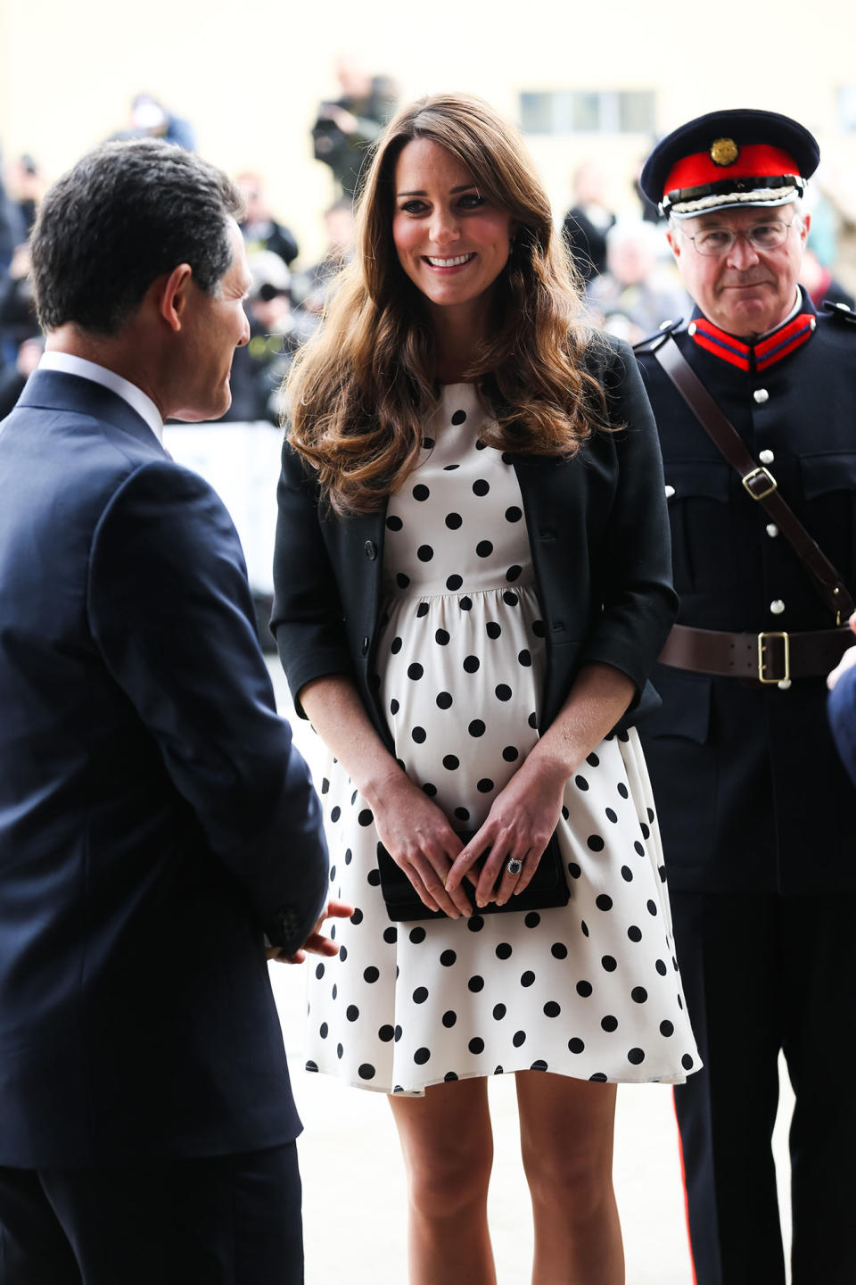 <p>While she was pregnant with Prince George, Kate went for polka dots for a visit to the Warner Bros. Harry Potter studio tour in London.<strong>Get the Look:</strong>ECI Polka Dot Crepe Swing Dress, $88; <a rel="nofollow noopener" href="http://bit.ly/2oFI1Ei" target="_blank" data-ylk="slk:nordstrom.com;elm:context_link;itc:0;sec:content-canvas" class="link ">nordstrom.com</a>Tahari by ASL Polka Dot Shift Dress, $60; <a rel="nofollow noopener" href="http://www.anrdoezrs.net/links/8029122/type/dlg/sid/POkatewhiteDP/http://www.6pm.com/p/tahari-by-asl-polka-dot-shift-dress/product/8943794" target="_blank" data-ylk="slk:6pm.com;elm:context_link;itc:0;sec:content-canvas" class="link ">6pm.com</a></p>