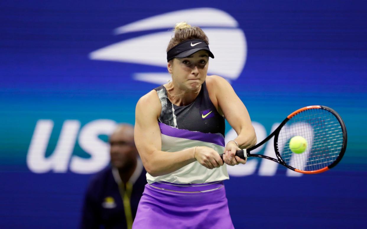 Elina Svitolina, of Ukraine, returns a shot to Serena Williams during the semifinals of the U.S. Open tennis championships in New York - Elina Svitolina and Kiki Bertens join growing list of US Open withdrawals - AP