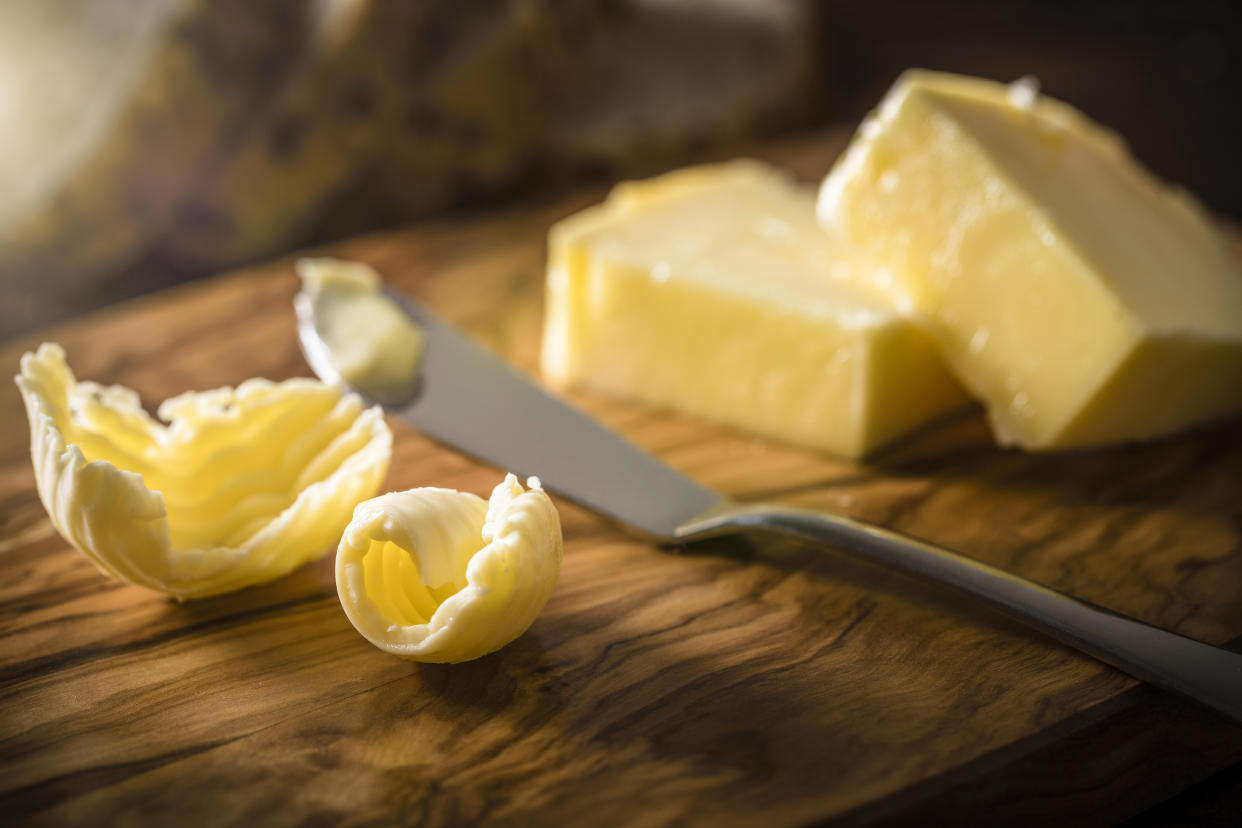 Board with butter on it. (Getty Images)