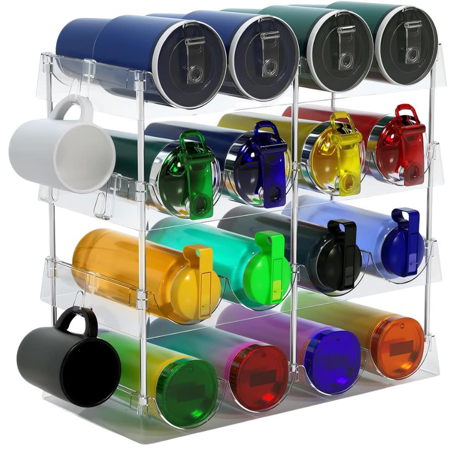 Acrylic bottle cabinet organizer