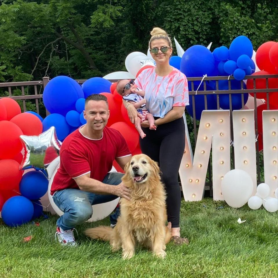 "Celebrating Big Daddy Sitch!" Lauren captioned 4th of July Instagram photos with Romeo while celebrating her husband's birthday.